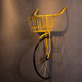 Miniatyrbild 3 av 10: Retro cykeldekor med korg Väggmonterad design Hållbar Långvarig Lätt att använda för hemkaffe Gold