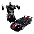 Miniatyrbild 1 av 11: Barns fjärrkontroll Robot Bil Transformator Leksak Anti-Fall Pussel Bil Leksaker för barn Pojke Flicka Black Red