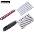 Miniatyrbild 1 av 11: Rostfritt stål vågskärare manuell potatislök Crinkle Slicer för kök Random