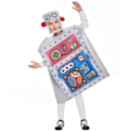 Miniatyrbild 5 av 8: Robot Cosplay Kostym Set för Barn Festival Tema Fest Kläder Halloween Scenföreställning Kläder One size fits all