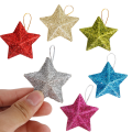 Miniatyrbild 7 av 9: 6/12/24 st glittrande stjärnhänge för julgran Fashionabla festivalfester rekvisita för hemmets sovrum Silver 24pcs