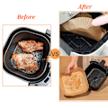 Miniatyrbild 4 av 9: 50/100 st Airfryer Set Airfryer Ugn Bakplåt Papper Kökstillbehör Square 100pcs