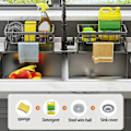 Miniatyrbild 9 av 9: Multifunktionell bänkskiva dränerande förvaringsställ Kraftig slitstark dräneringsställ för badrumskök White
