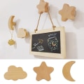 Miniatyrbild 2 av 10: Väggkrokar Hattkrokar Träklädhängare Star Moon Väggkonstkrok För sovrum Vardagsrum Little Stars