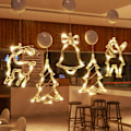 Miniatyrbild 3 av 9: Christmas Cartoon Sugkopp String Lights Enkel Xmas Festival dekorativa ljus för semester fester 4pcs
