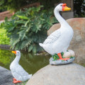 Miniatyrbild 6 av 10: Harts Anka Gås Prydnader Härlig Simulering Djur Staty Hantverk Hem Utomhus Trädgård Hållbar dekoration Duck