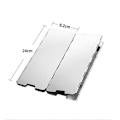 Miniatyrbild 10 av 10: Bärbar aluminiumlegering utomhusvindruta Lättviktsbart vindskydd för campingspis utomhusgrill White