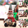 Miniatyrbild 2 av 10: Jultema plyschdocka Supersöt fylld leksak Klassisk skrivbordsprydnad Hemfestivaldekor C