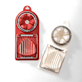 Miniatyrbild 3 av 10: Multipurpose äggskärare i rostfritt stål 2-i-1 hårdkokta äggskärare Fruktskärare Hem Kökstillbehör Red