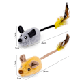 Miniatyrbild 5 av 7: Plyschmusleksak för katt Bärbar Intelligent styrkattleksak för vardagsrum yellow