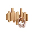 Miniatyrbild 1 av 11: Träpiano Klädhängare Väggmonterad Klädhängare Flerfunktionell Fällbar Hängare Estetisk Rum Dekor Beech 4 Hooks