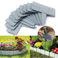 Miniatyrbild 2 av 10: Imitationssten Växtstödspåle Simuleringsblock Trädgårdsblomstställ Återanvändbar plastburhållare 2 storlekar och färger Gray A