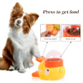 Miniatyrbillede 3 af 7: Smart Duck Automatisk Foderautomat til Kæledyr, Interaktiv Foderautomat Angstlindring Kat/Hund Legetøj med Godbidsdispenser & Langsom Foder Puzzle, 3 Låg Yellow