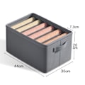 Miniatyrbild 11 av 11: Garderob Förvaringslåda Byxor Skjorta Förvaringslåda Inbyggd PP-bräda Fack Kläder Finishing Box Large 7 Grid