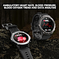 Miniatyrbild 6 av 9: Smarta klockor för män Wireless Call Smart Fitness Watch Multifunktionspulsmätare Watch Silver Shell