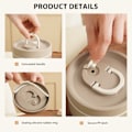 Miniatyrbild 5 av 11: Bärbar isolerad lunchbehållare Set Multi-Layer Combination Picknick Lunch Box Beige 4 Layer