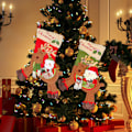 Miniatyrbild 8 av 10: Stora julstrumpor Älgform dekorativa strumpor Julgranshänge Xmas Heminredning A