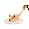 Miniatyrbild 1 av 7: Plyschmusleksak för katt Bärbar Intelligent styrkattleksak för vardagsrum yellow