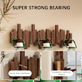 Miniatyrbild 9 av 11: Träpiano Klädhängare Väggmonterad Klädhängare Flerfunktionell Fällbar Hängare Estetisk Rum Dekor Black Walnut 6 Hooks