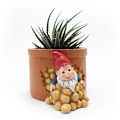 Miniatyrbild 1 av 8: Söt Gnome Harts Blomkruka Figurine Trädgårdstomtar Prydnader Gård Balkong Vaser För Hemmakontoret Dwarf Potatoes
