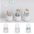 Miniatyrbild 2 av 10: Multi-Grid Desktop Pennhållare Plast Multi-funktion Roating Pennfodral Case Pen Organizer för kontors skolmaterial White