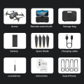 Miniatyrbild 5 av 11: Vikbar trippellins kamera-drönare Optical Flows Positionering Quadcopters för nybörjare Grey 1 battery