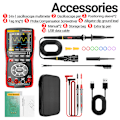 Miniatyrbild 8 av 11: 3 i 1 oscilloskop signalgenerator multimeter Helautomatisk elektrisk testare för spänningsdetektering 1PCs