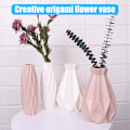 Miniatyrbild 3 av 10: Modernt papper vikning stil plast blomvaser dekoration för hem sovrum White A