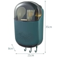Miniatyrbild 11 av 11: Väggmonterade ätpinnar Förvaringslåda Multifunktionskök Bestick avloppsställ Green