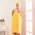Miniatyrbild 9 av 10: Kvinnor Bath Wrap Handduk Lätt söt Bärbar Loungewear Badrock Badkjol För Dusch White