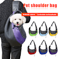 Miniatyrbild 2 av 10: Pet Sling Bag Andas Mesh Justerbar Vadderad rem Outdoor Tote Axelväska för små husdjur Purple L