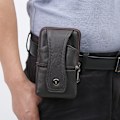 Miniatyrbild 5 av 5: Phone case hölster Smartphone bältesöglapåseväska för herrbältesklämma hölsterpåse passar mobiltelefon med case på Brown
