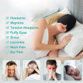 Miniatyrbild 5 av 8: Hydrogel Hot Cold Compress Huvudbonader Portable Comfy Trött avlastande huvudbonader för hemresor Blue