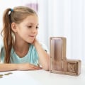 Miniatyrbild 9 av 10: Trämonogram Spargris Stora bokstäver Money Bank initialer Spargris Födelsedagspresent för barn A-Ö A