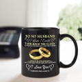 Miniatyrbild 4 av 9: Till min man/hustru Jag önskar att jag kunde vända tillbaka klockan Mugg för par Bröllopsdag Födelsedag Kaffekopp 12oz Wife