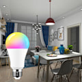 Miniatyrbild 2 av 8: Röststyrning RGBCW Färgglad glödlampa Semesteratmosfär Dekorativt ljus för vardagsrummet 110V