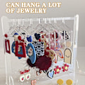 Miniatyrbild 7 av 8: Hållare för smyckesställ Creative örhänge Display Stativ Klädhängare Stativ Smyckeförvaring Eardrop Hook Show Case Transparent