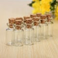 Miniatyrbild 3 av 9: 10 st 1 ml liten liten klar kork glasflaskor injektionsflaskor för bröllop juldekoration julklappar