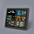 Miniatyrbild 5 av 8: Färgskärm Väder Klocka Tid Datum Temperatur Luftfuktighetsmätare för inomhus utomhus USB