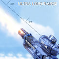 Miniatyrbild 3 av 6: Ultimat Battle Blaster, Elektrisk Vattenpistol med Skjutljus, 10 Meter Lång Räckvidd, Snabbisläge Is Explosioner, Barnpresenter till Pojkar Flickor Blue