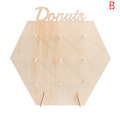 Miniatyrbild 2 av 8: HITN Donuts Väggställ Dessert Tårta Display Rack Bröllopsfödelsedagsfest Dekor A