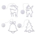 Miniatyrbild 1 av 9: Christmas Cartoon Sugkopp String Lights Enkel Xmas Festival dekorativa ljus för semester fester 4pcs