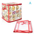 64 Grid Christmas Ball Storage Bag Stor kapacitet Julklappsförvaringslåda för heminredning Plastic