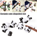 Miniatyrbild 2 av 9: 5/6/8 st Keramiska porslin Set Söta djur Ätpinnar Hållare Porslinsställ Bordsdekoration för skedgaffelborste 5 Bamboo Pandas