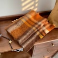 Miniatyrbild 2 av 7: Rutigt mönster halsduk för student Fashionabla utskrift varm sjal för utomhus Caramel