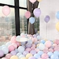 Miniatyrbild 3 av 10: 100 st Macaron färgdekorationsballong stor återanvändbar latexballong för bröllopsfödelsedagsfest enfärgad 10 tum Orange