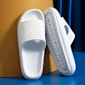 Miniatyrbild 1 av 7: Lätta tofflor Comfort Casual tofflor med öppen tå plattform strandsandaler White 42-43