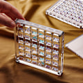Miniatyrbild 2 av 9: Akryl Seashell Display Box med magneter Slitstark sjöstjärnor Trinket case för pärlspik 64 Grid
