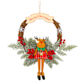 Miniatyrbild 10 av 10: Konstgjord julkrans Färgglad vacker väggfönsterdörrkrans för ytterdörrsfestdekor Elk L