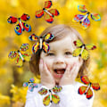 Miniatyrbild 4 av 10: Magics Flying Butterflys Card Toy Portable Funny Magics Pusselleksak för barn Barn Pojke Flicka